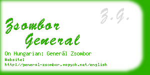 zsombor general business card