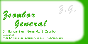 zsombor general business card